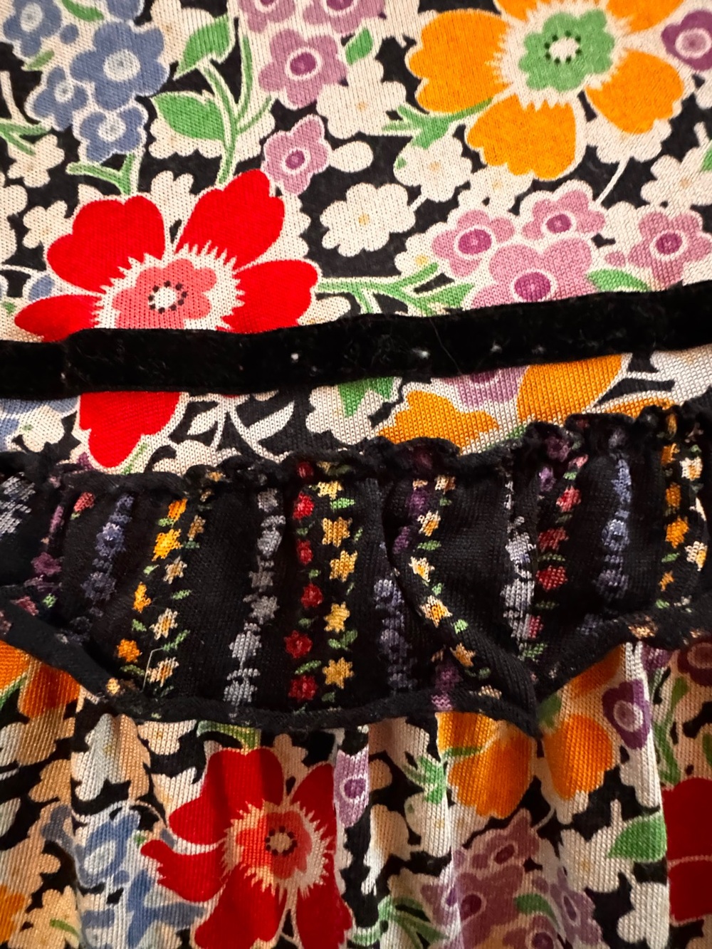 Floral Tiered Ruffle Skirt - Multicolor - Picture 2 of 7